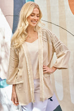 Load image into Gallery viewer, Linen Crochet Cardigan
