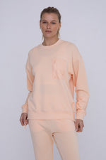 Load image into Gallery viewer, Light Peach Short and Pullover SET
