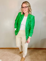 Load image into Gallery viewer, The Lace Blazer- Kelly Green
