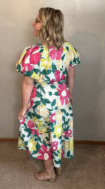 Load image into Gallery viewer, Floral Split Neck Midi
