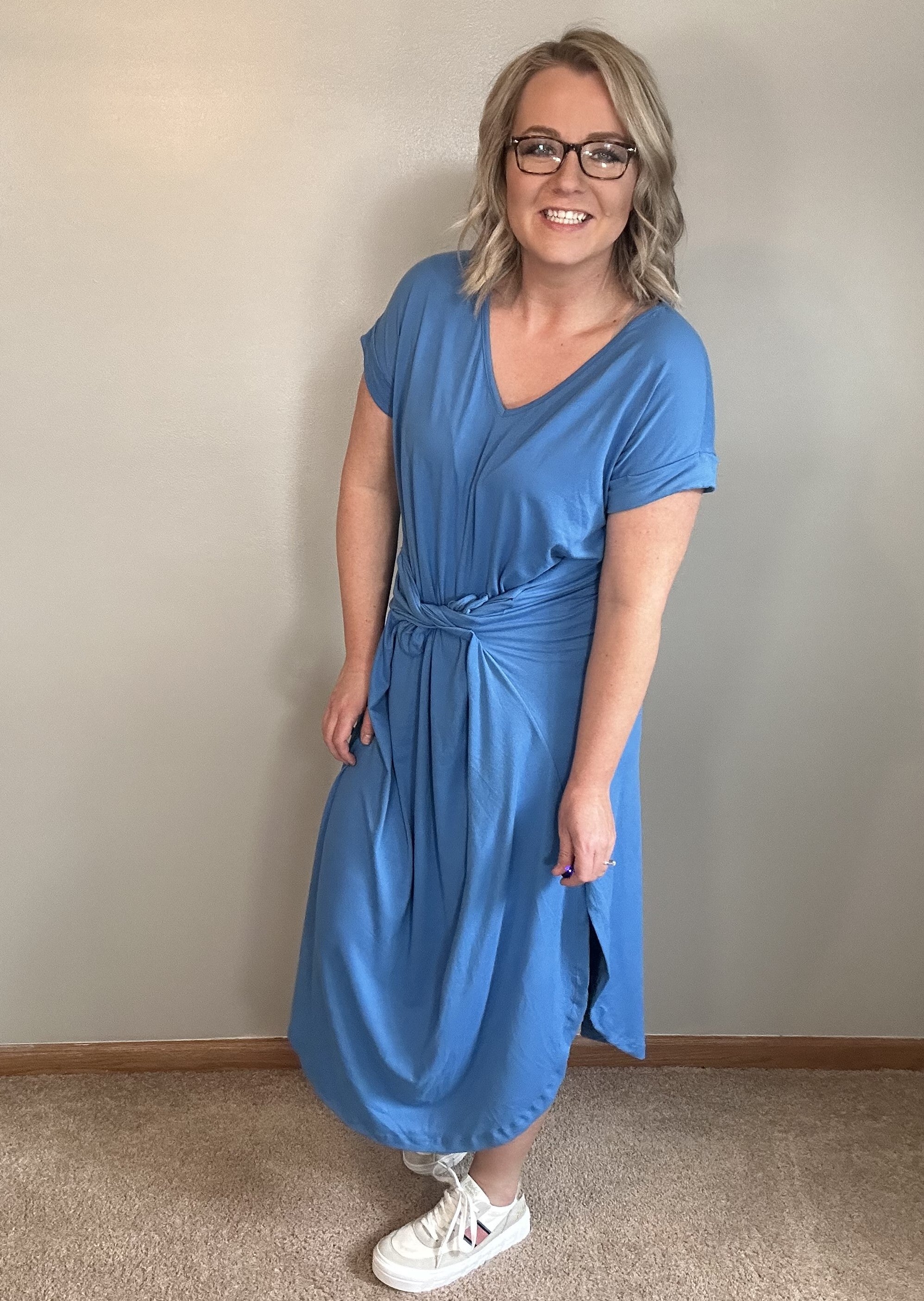 Around town Maxi Dress- French Blue